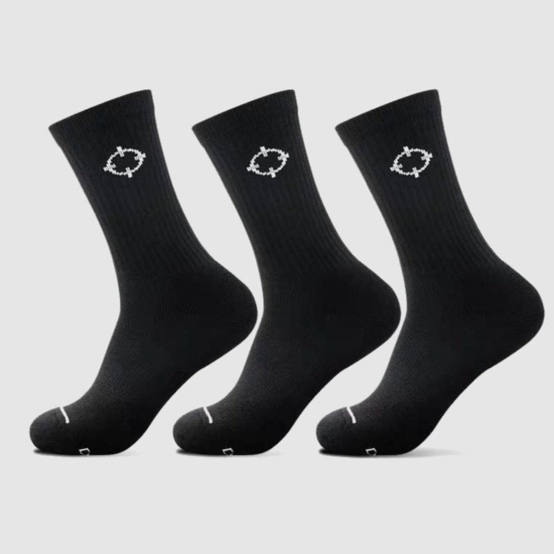 Black|Rigorer Crew Socks - Bundles of 2/3 [S322]