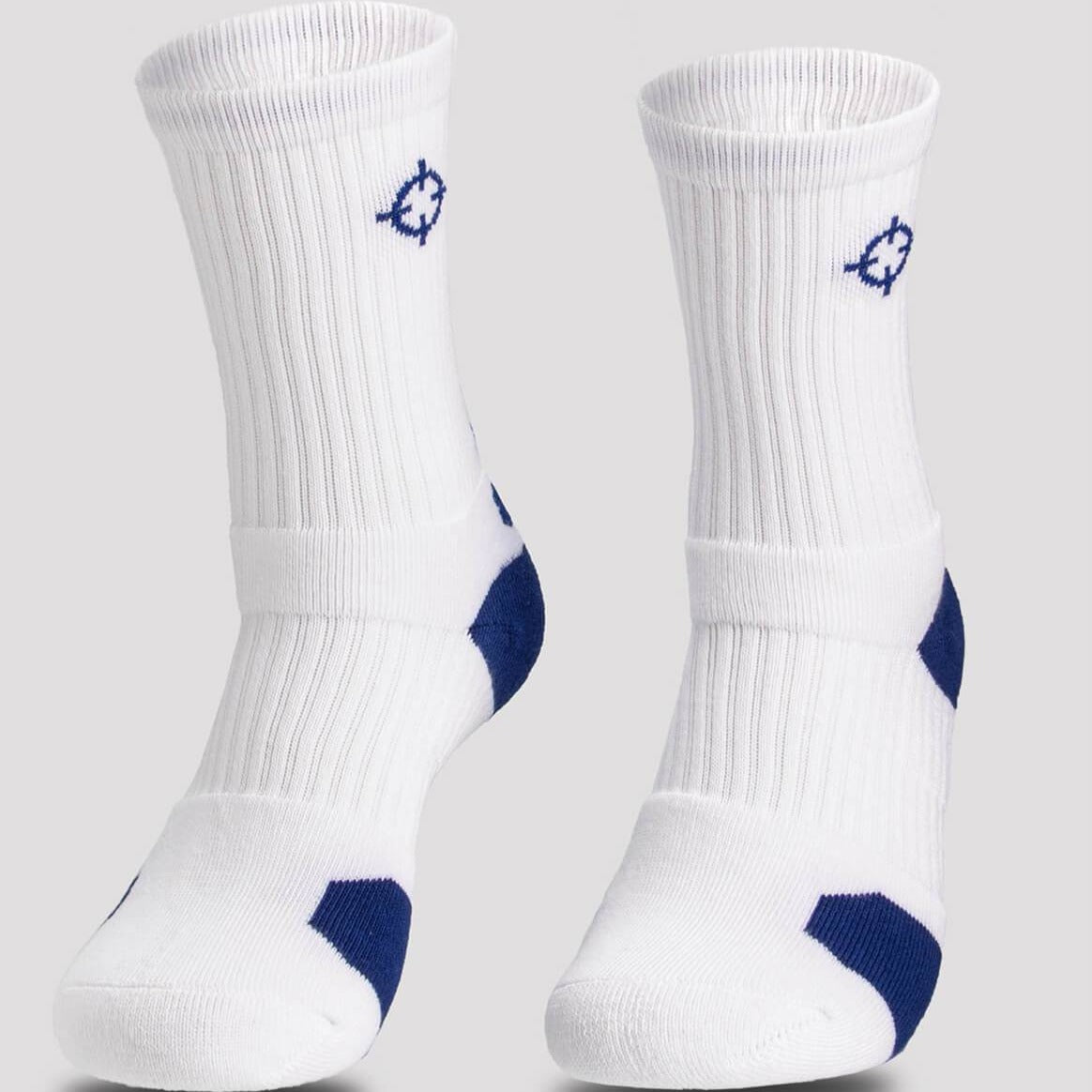 White/Blue|Rigorer Crew Socks [S04]
