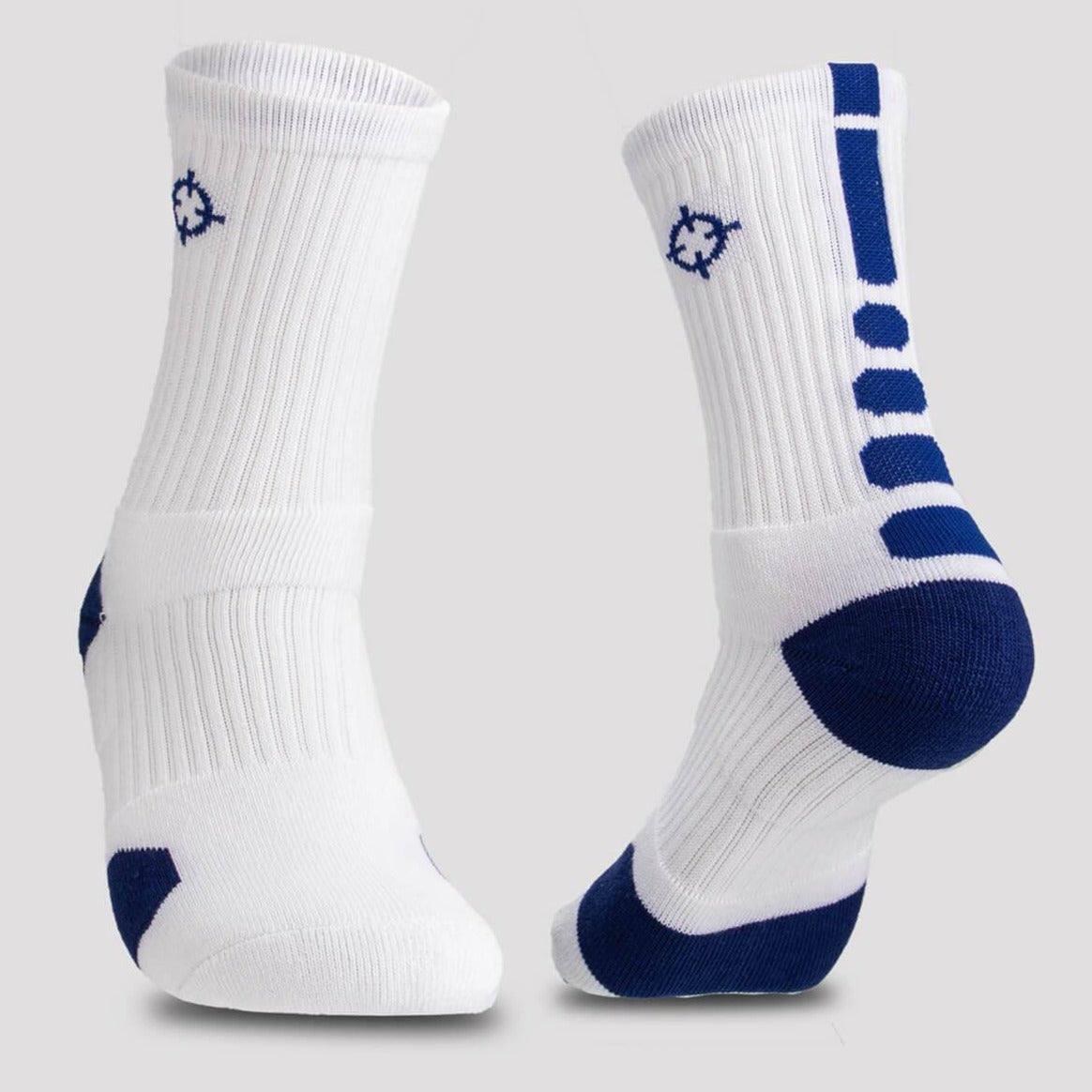 White/Blue|Rigorer Crew Socks [S04]