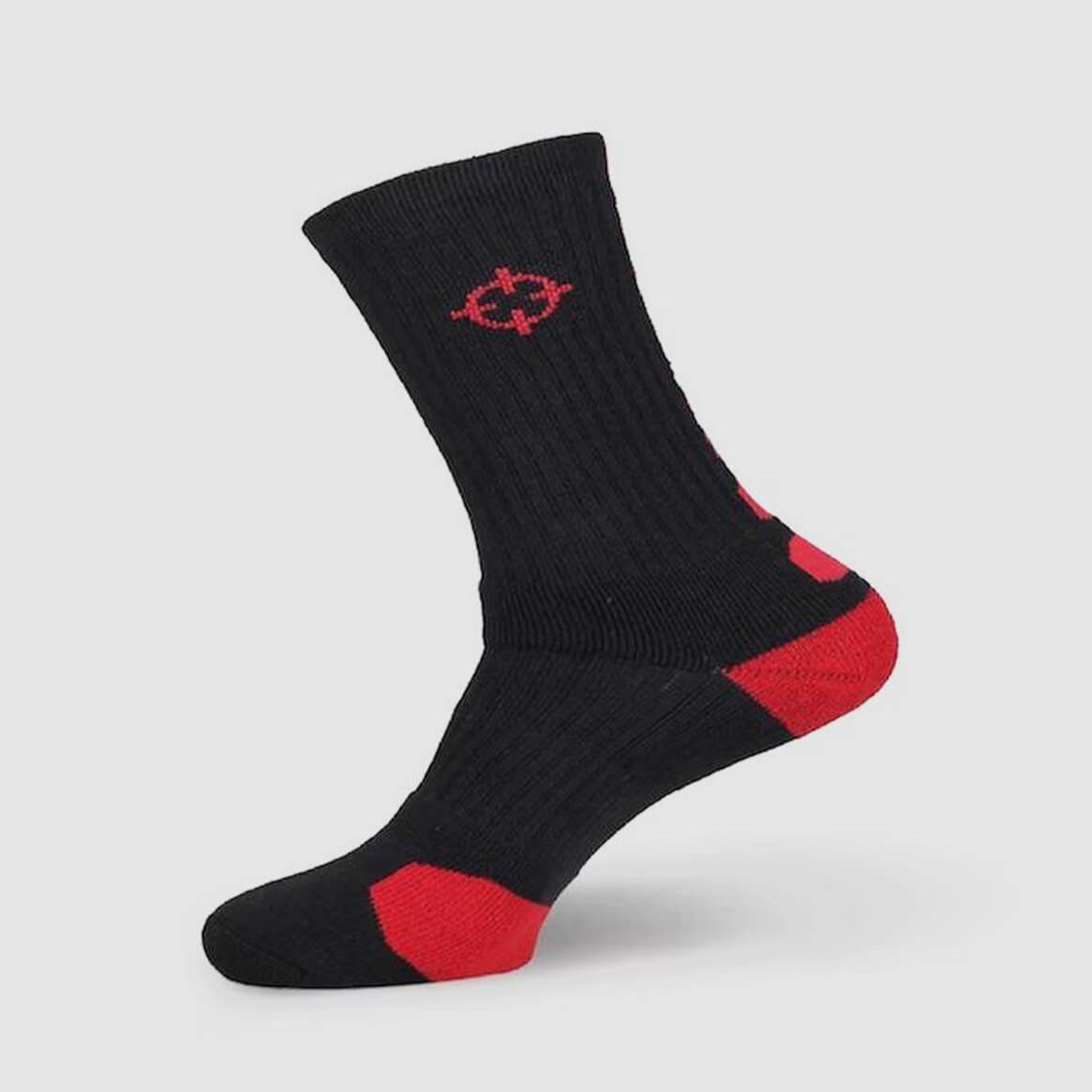 Black/Dark Red|Rigorer Kids Crew Socks