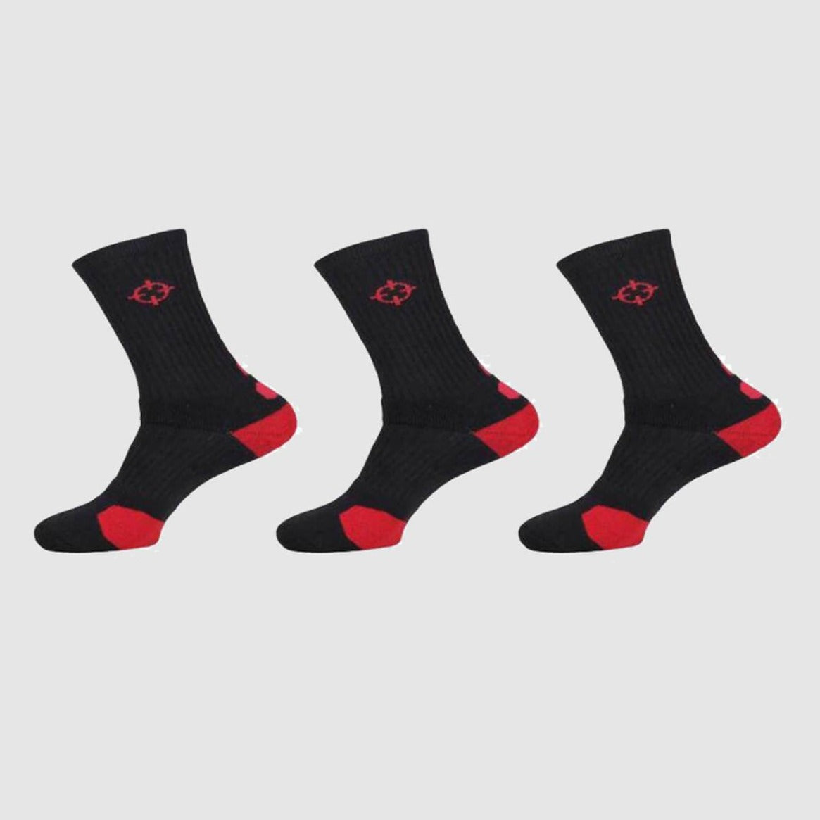 Black/Dark Red|Rigorer Kids Crew Socks