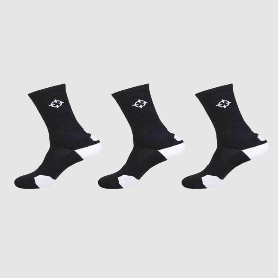 Black/White|Rigorer Kids Crew Socks